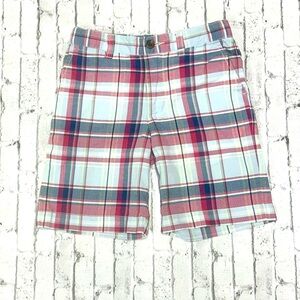 Polo Ralph Lauren Boys Plaid Shorts Size 5 Adjustable Waist Chino Preppy Zip Fly